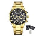 Montre pour homme MEGIR – Style affaires et décontracté, chronographe à quartz avec calendrier et boîtier en acier inoxydable (modèle 2220)