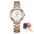 Montre mécanique automatique pour femme RUIMAS – Bracelet en acier, style business et élégant, étanche avec affichage de la date (modèle 6756)