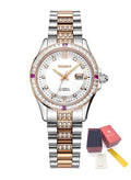 Montre mécanique pour femme RUIMAS avec verre saphir – Luxe, bracelet en acier, style élégant, mouvement automatique – Modèle 6740
