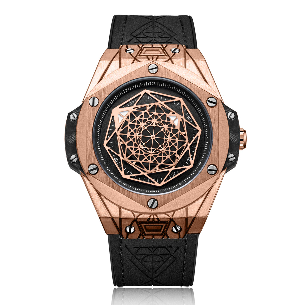 Montre pour homme RUIMAS – Style sport et mode, mouvement à quartz, bracelet en cuir, étanche, modèle décontracté 533