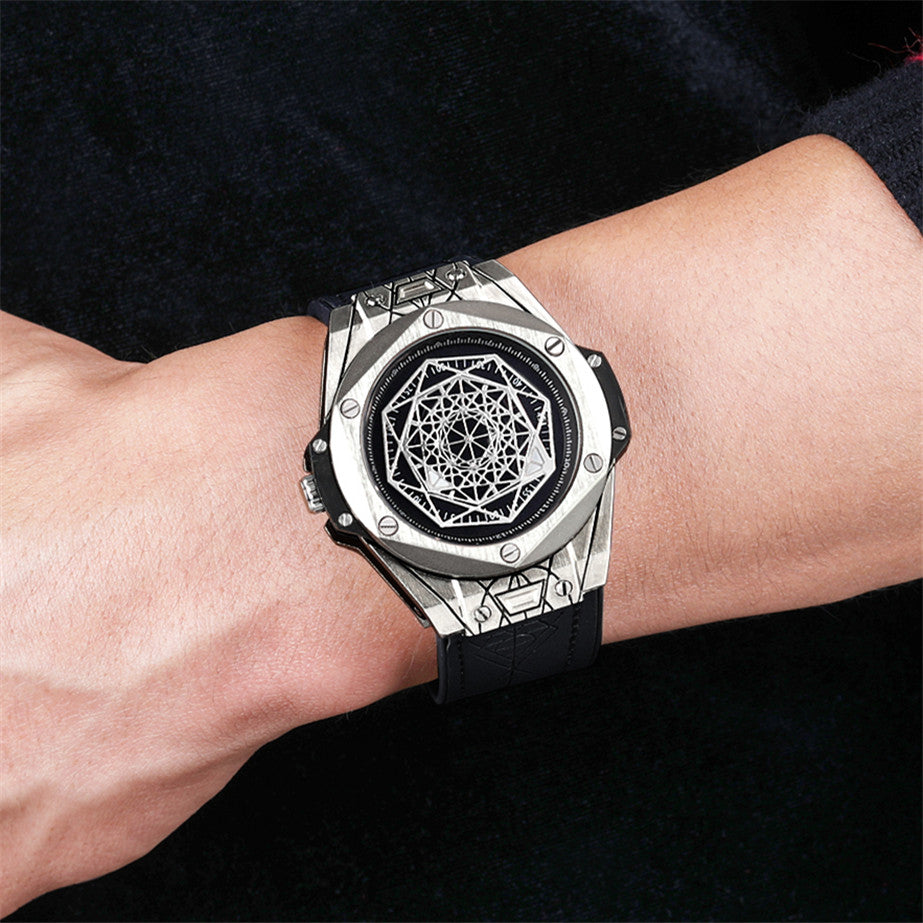 Montre pour homme RUIMAS – Style sport et mode, mouvement à quartz, bracelet en cuir, étanche, modèle décontracté 533