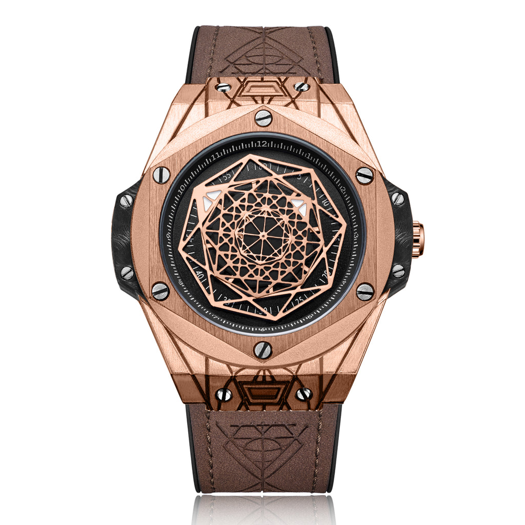Montre pour homme RUIMAS – Style sport et mode, mouvement à quartz, bracelet en cuir, étanche, modèle décontracté 533