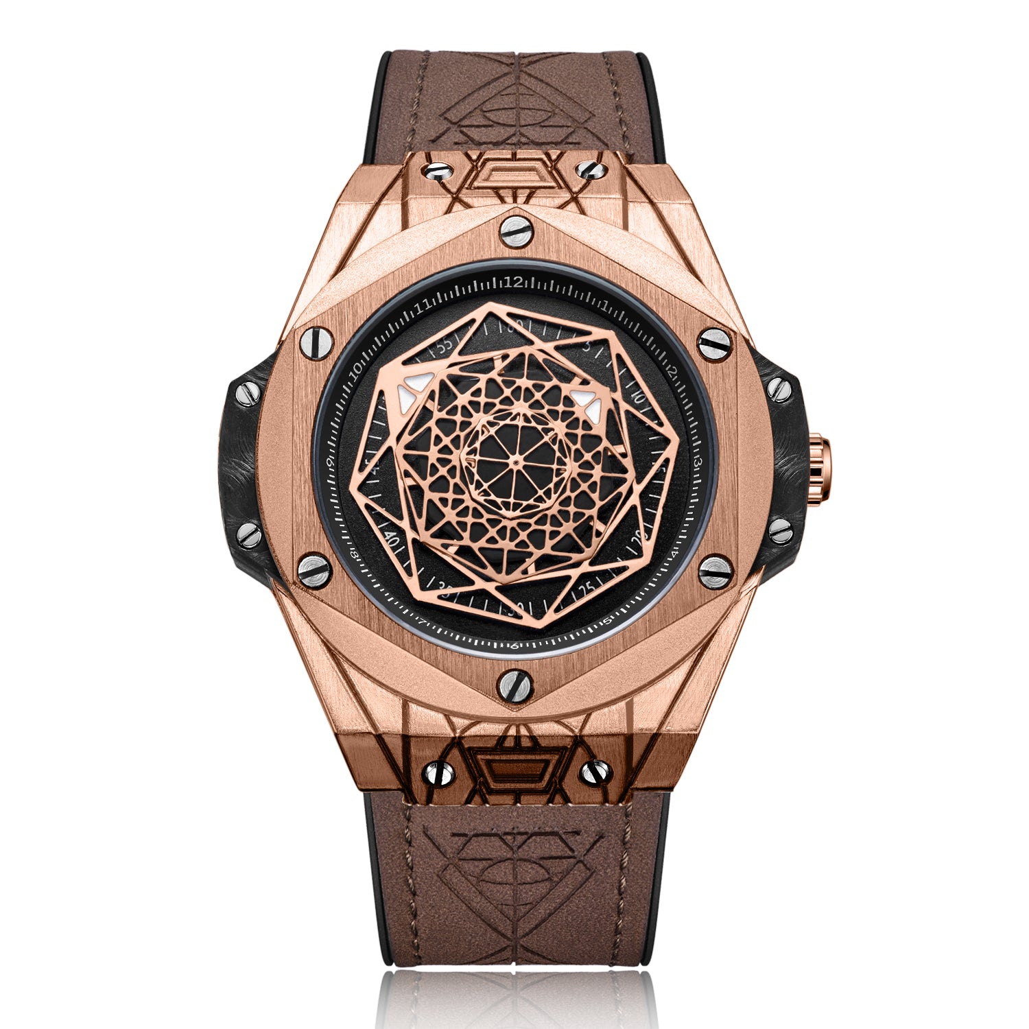 Montre pour homme RUIMAS – Style sport et mode, mouvement à quartz, bracelet en cuir, étanche, modèle décontracté 533