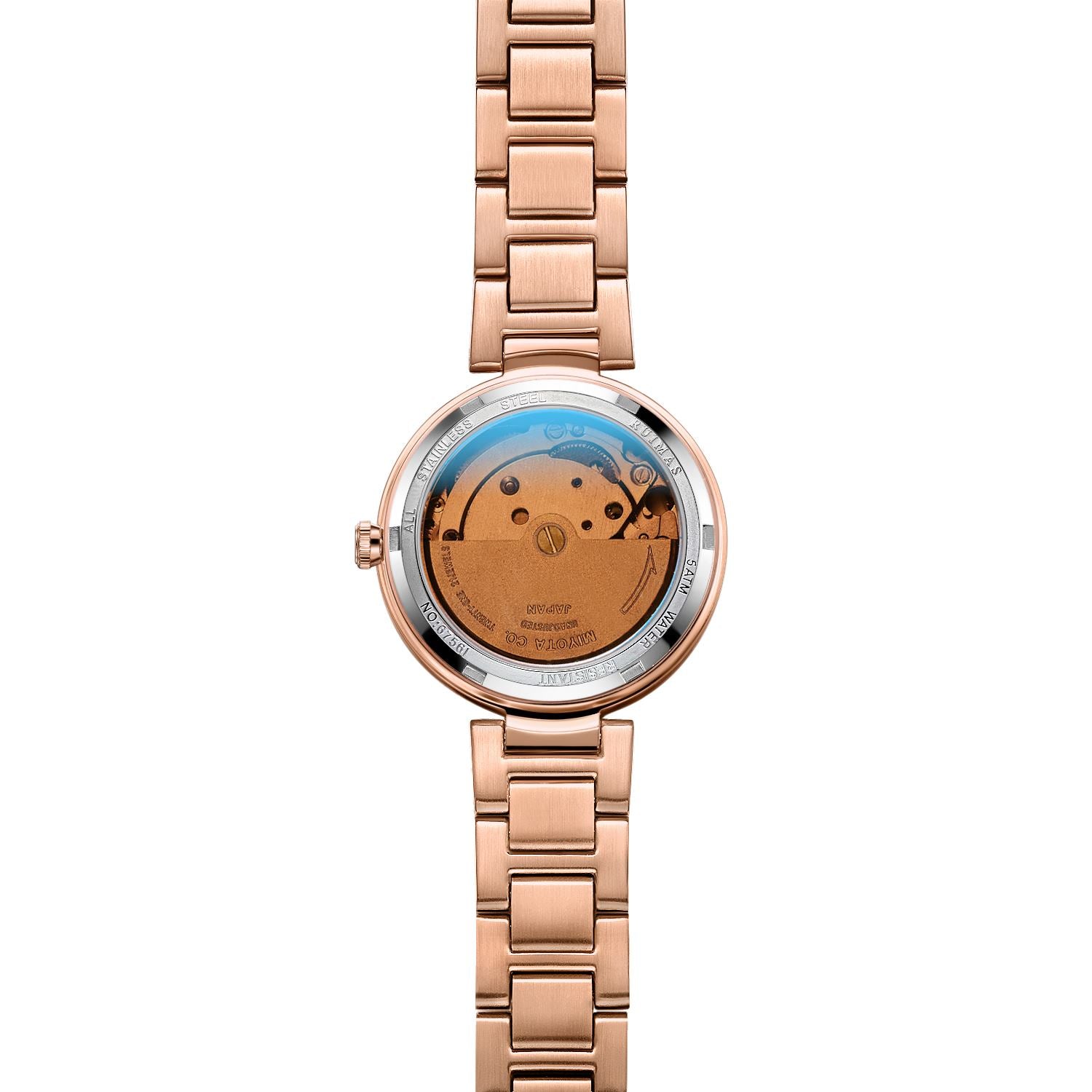 Montre mécanique automatique pour femme RUIMAS – Bracelet en acier, style business et élégant, étanche avec affichage de la date (modèle 6756)