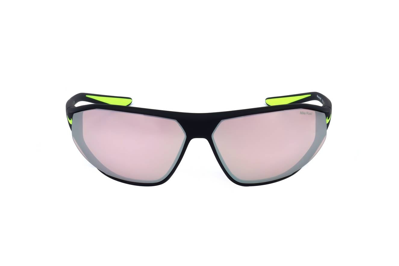 Lunettes de soleil Nike, modèle Aero Swift, noir mat / Road Chrome